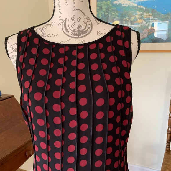 Michael Kors Polka Dot Classic Sleeveless Dress 8 - Picture 3 of 6